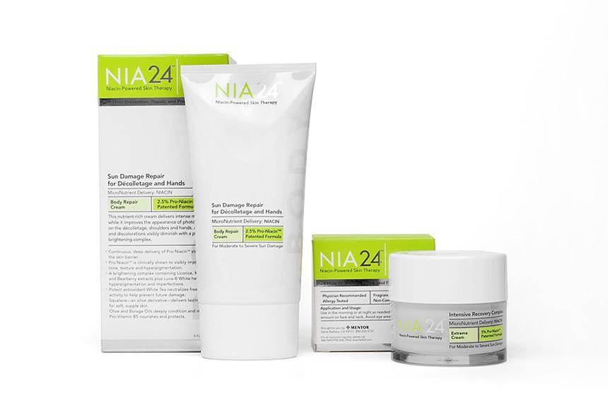 NIA24 skincare packaging range
